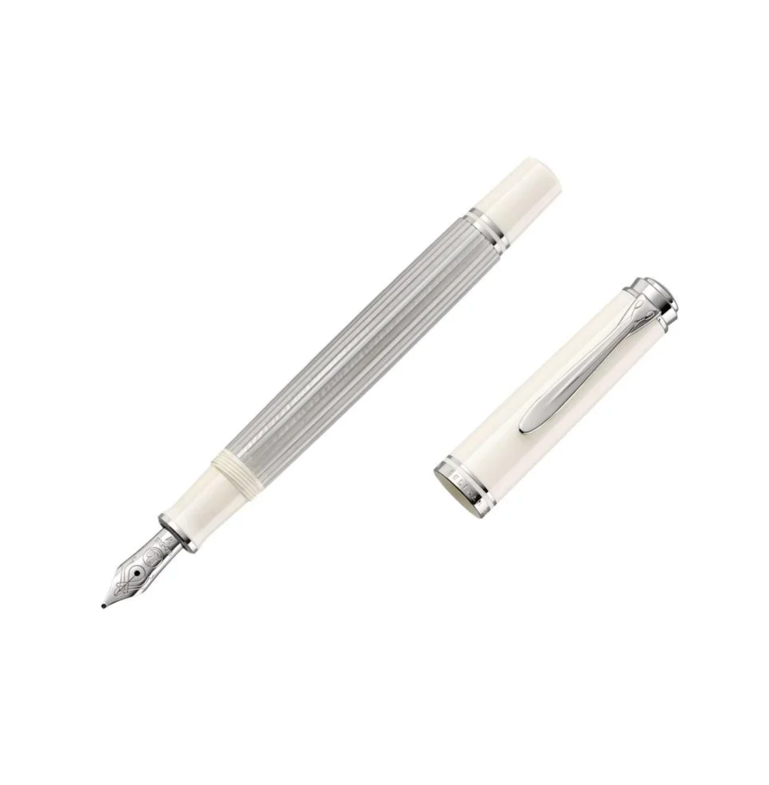 Pelikan - Souverän M405 Füllfederhalter weiß-silber - M