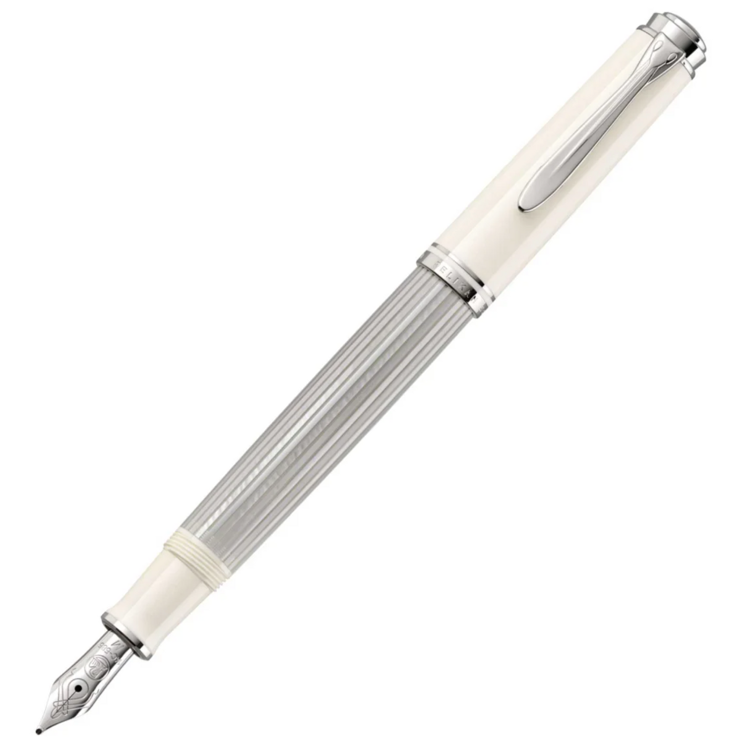 Pelikan - Souverän M405 Füllfederhalter weiß-silber - M