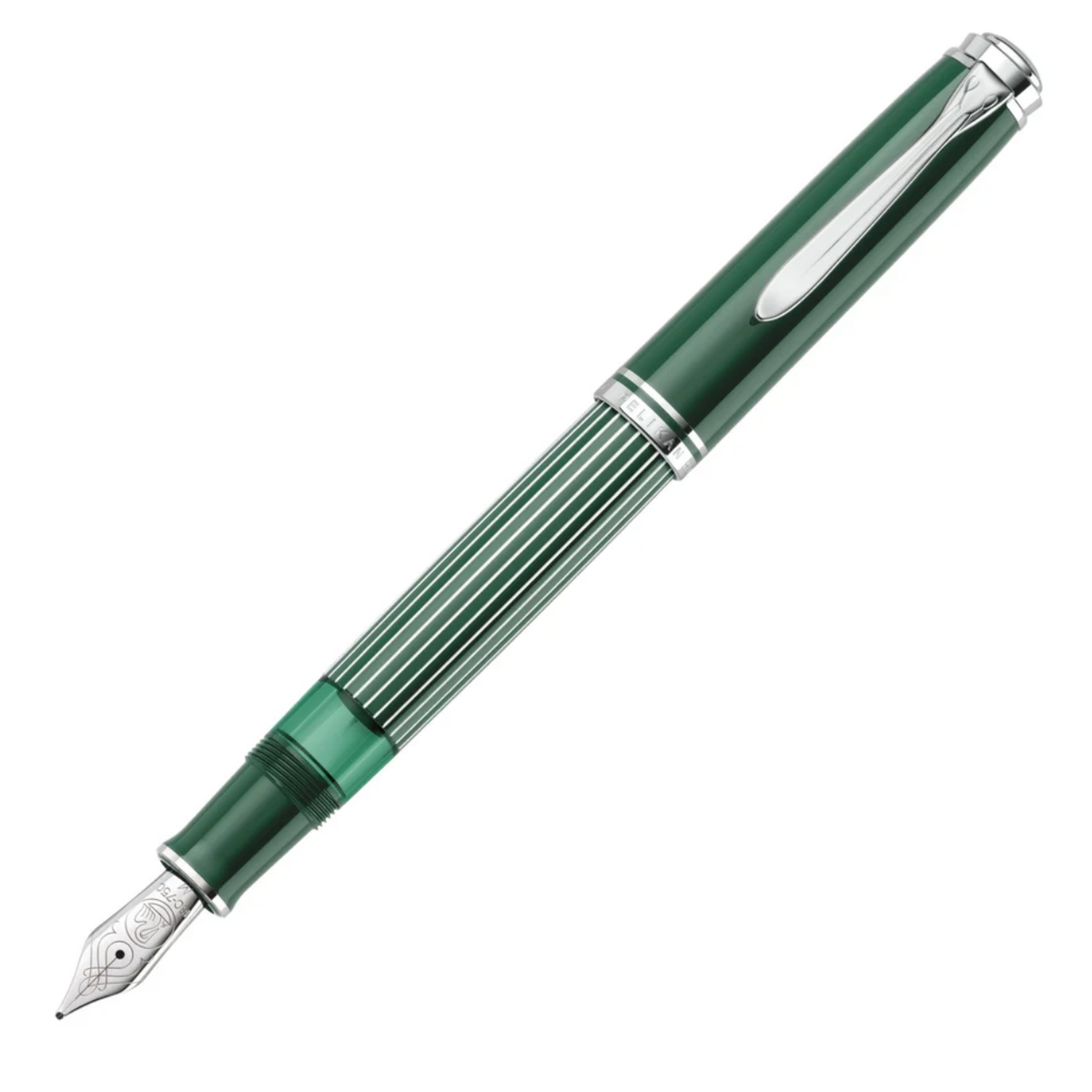 Pelikan - Souverän M815 Metal Striped Green Füllfederhalter – Special Edition 2026 - B