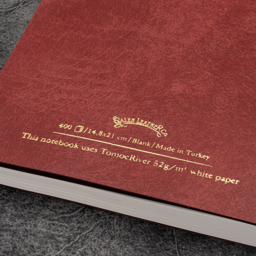 Galen Leather - Notebook Tomoe River Paper A5 - Carmine Red