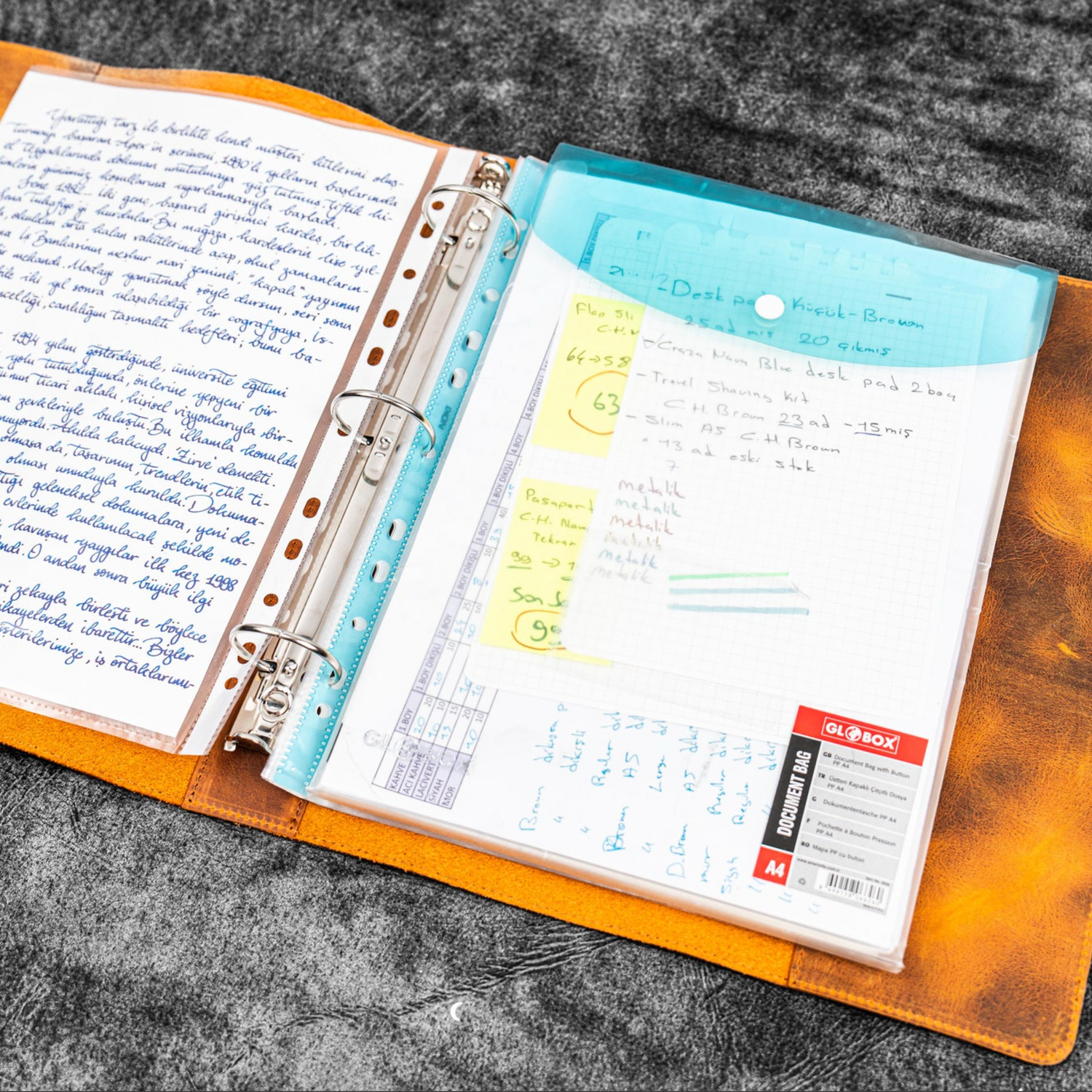 Galen Leather - Leather 3 Ring Binder