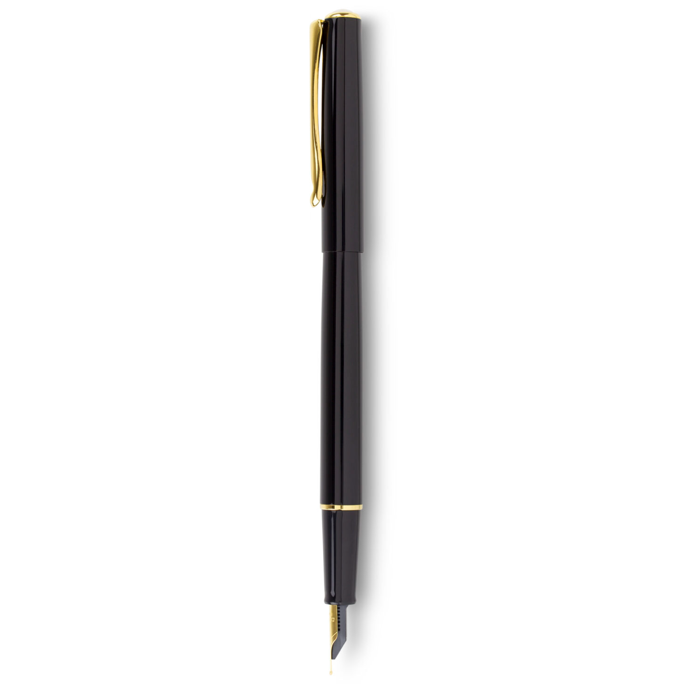 Diplomat - Füllhalter Traveller Lack schwarz gold - M
