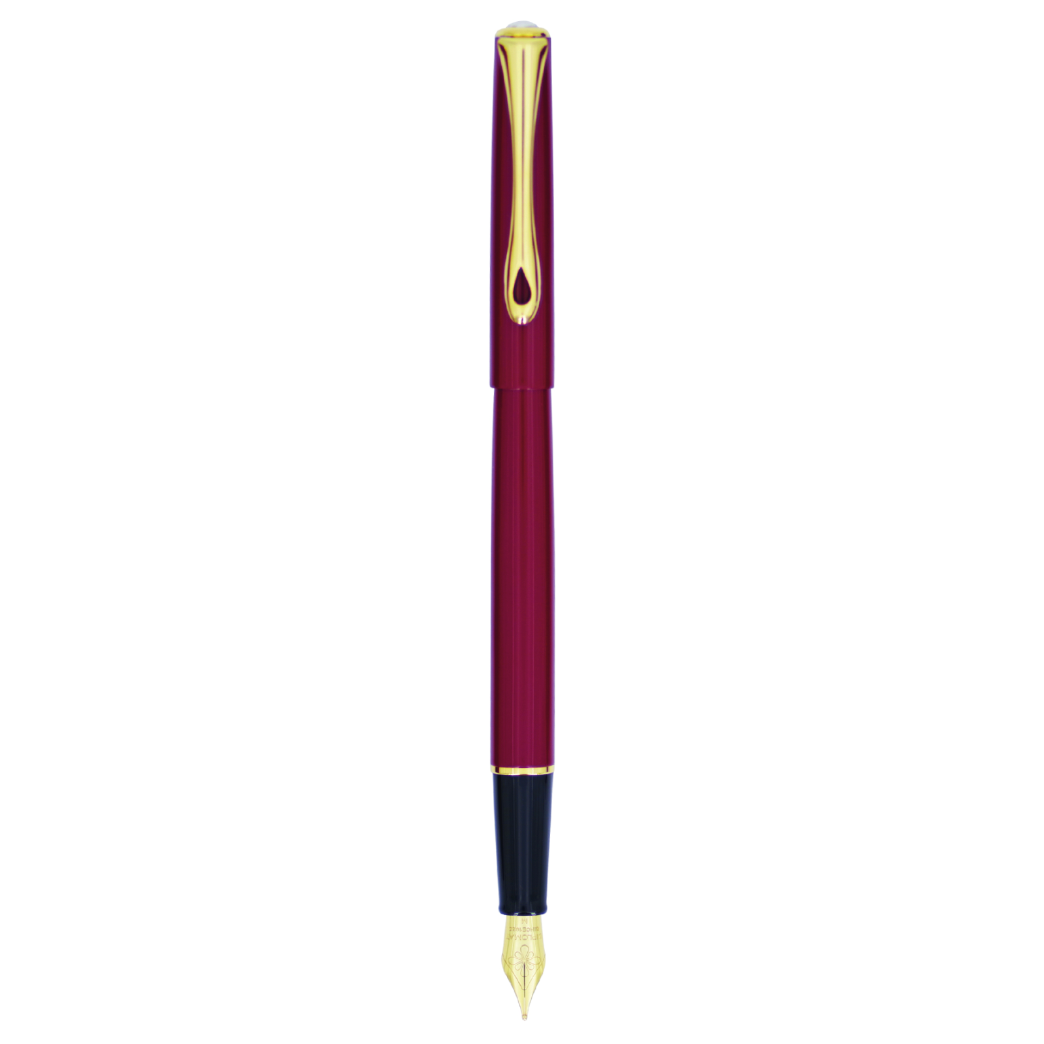 Diplomat - Füllhalter Traveller Dark red vergoldet - M