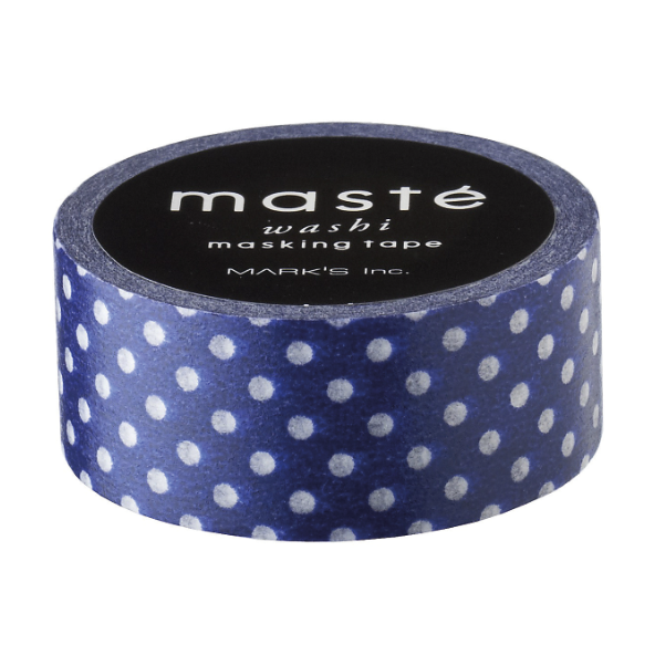 MASTE - Masking Tape - Navy Polka Dots
