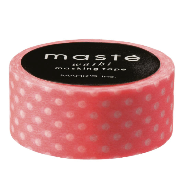 MASTE - Masking Tape - Neon Red Dot