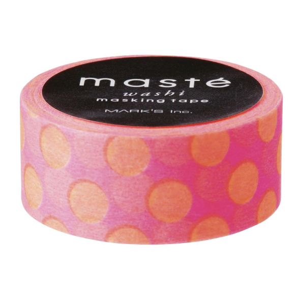 MASTE - Masking Tape - Neon Orange Dot Basic
