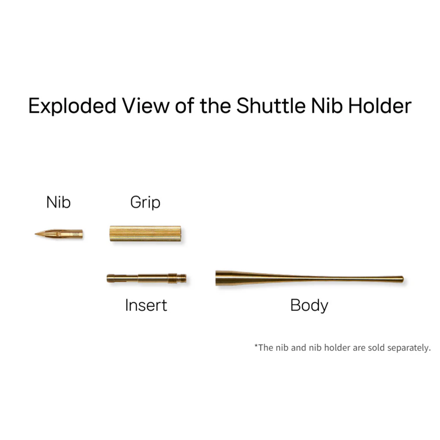 Colorverse - Shuttle Nib Brass - Gold