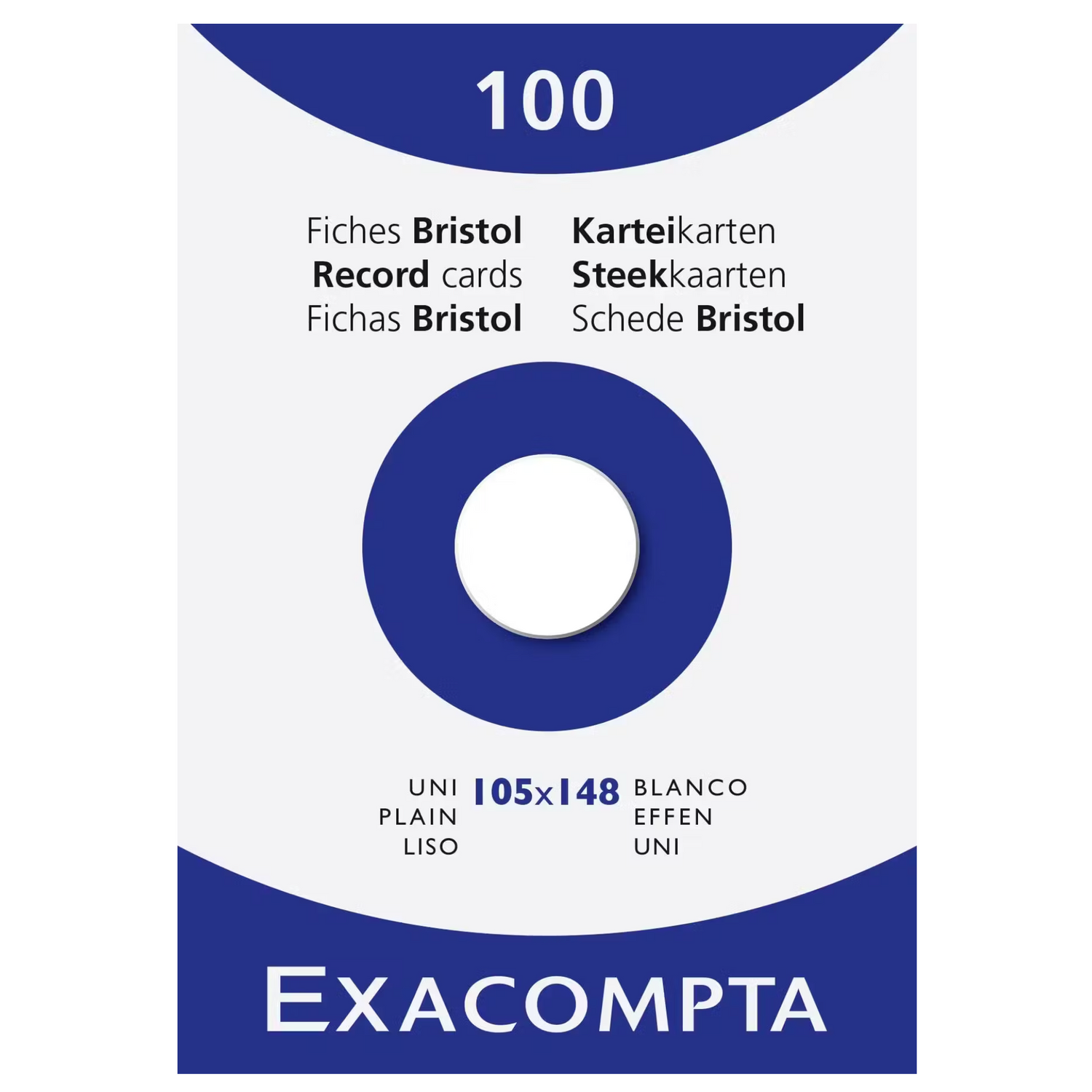 Exacompta - Karteikarten A6 - 100 Stk weiss blanko