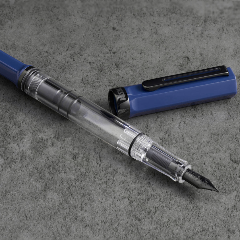 TWSBI - ECO Slate Blue with Onyx Fountain Pen - M/F