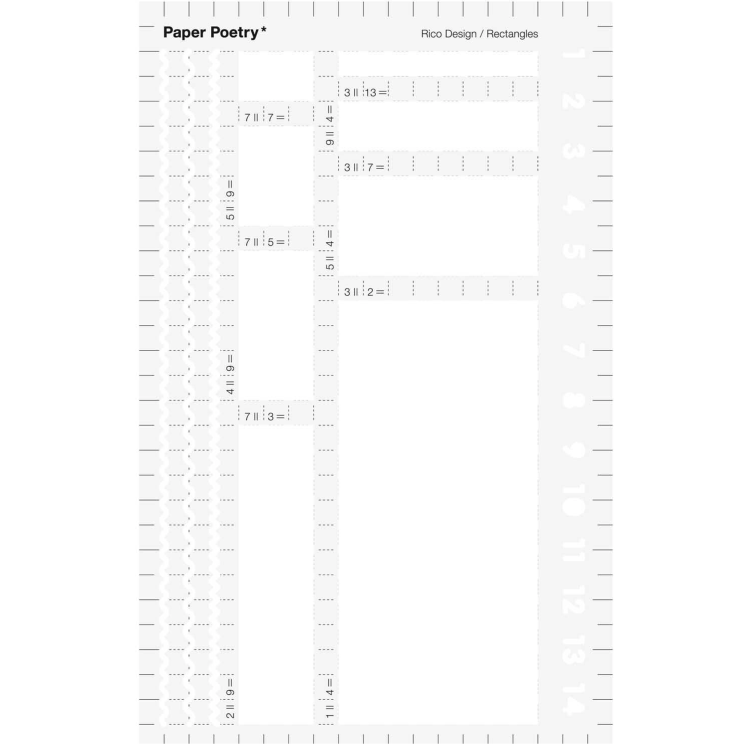 Rico - Paper Poetry - Bullet Diary Schablone Rechtecke - 9,5x15cm