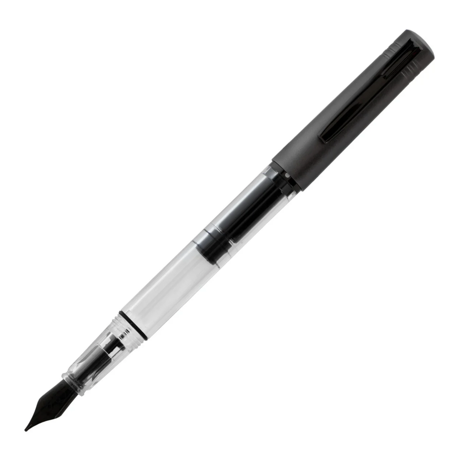 Monteverde USA® - MP1 Sammler-Füllfederhalter mit Lock-It-Kolbentechnologie in Coal Grey + 15 ml Tinten-Set