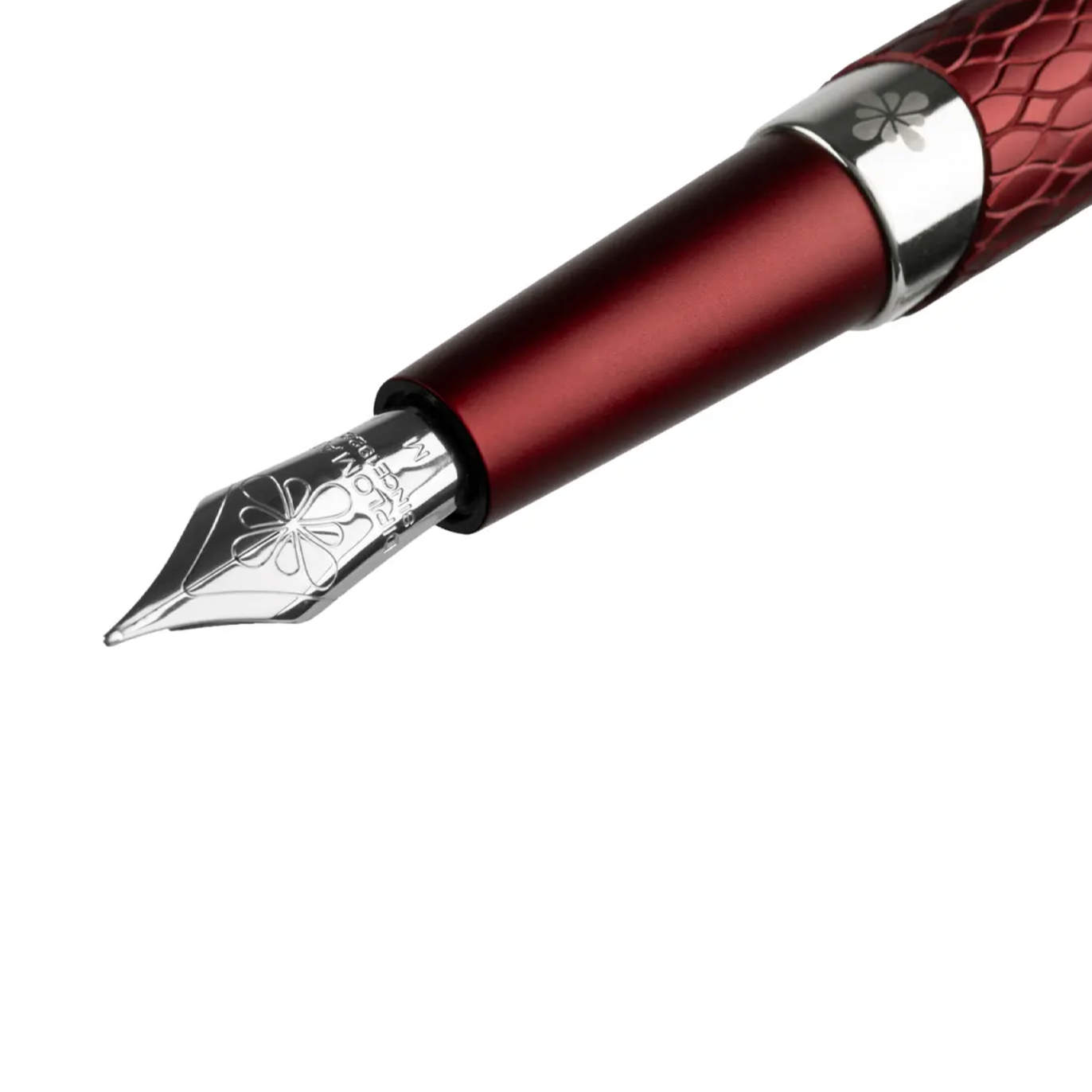 Diplomat - Füllhalter Cobra - Burgund guillochiert - M
