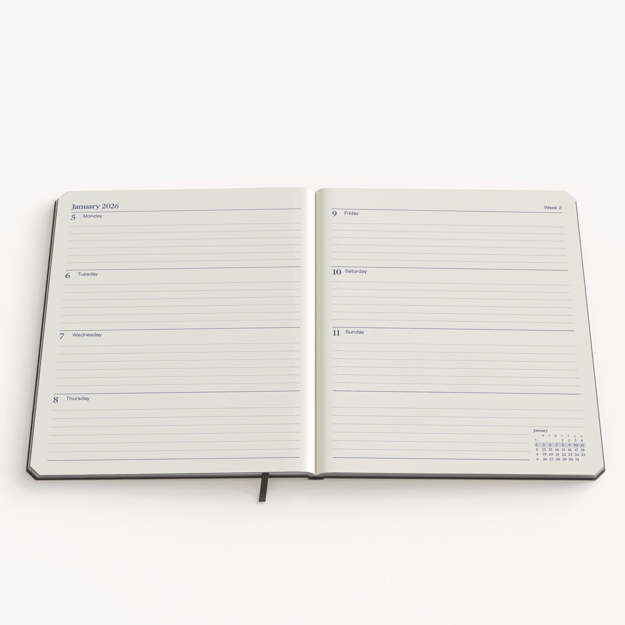 DeKempen - Origin Kalender 2026 English - Large - Weekly Notes - Green