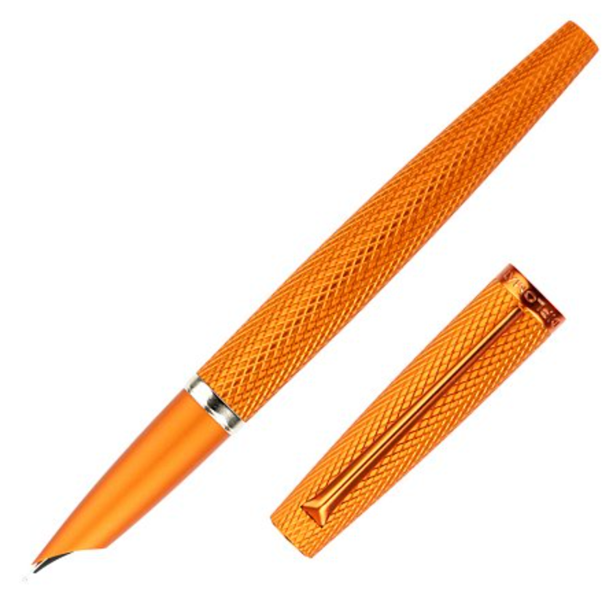 Diplomat - Füllhalter Viper orange guillochiert F/M