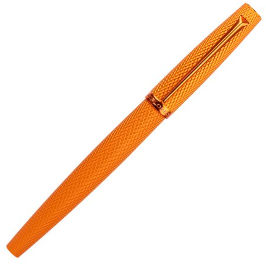 Diplomat - Füllhalter Viper orange guillochiert F/M