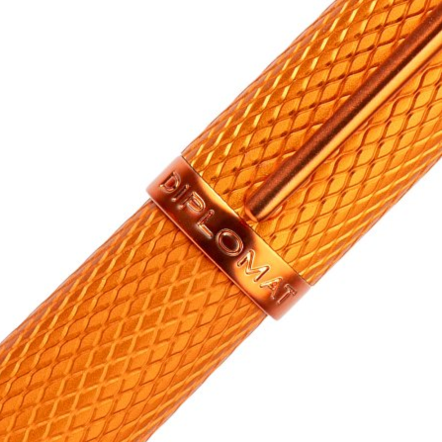 Diplomat - Füllhalter Viper orange guillochiert F/M