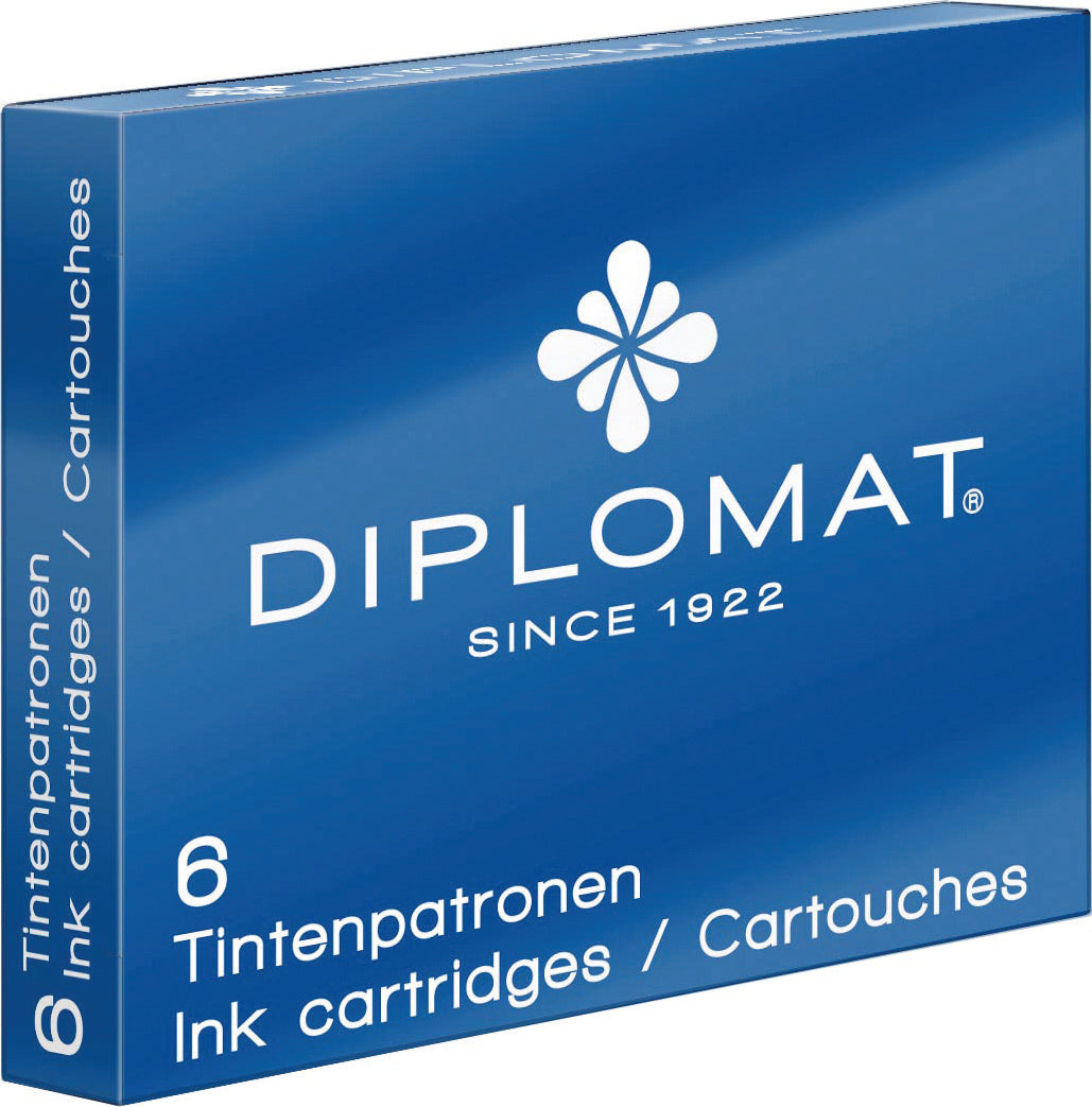 Diplomat - Königsblau - 6er Tintenpatronen