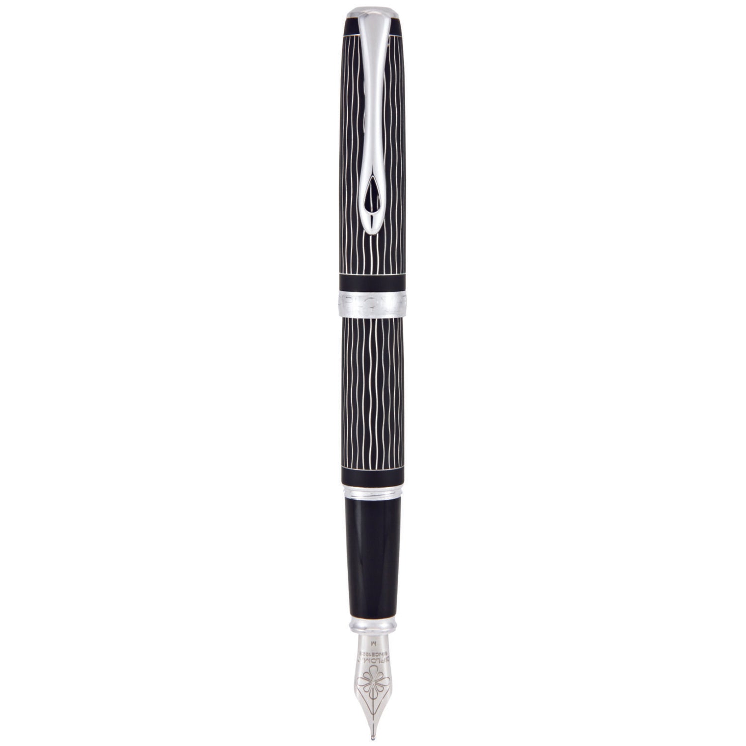 Diplomat - Füllhalter Excellence A plus Wave guillochiert schwarz - M