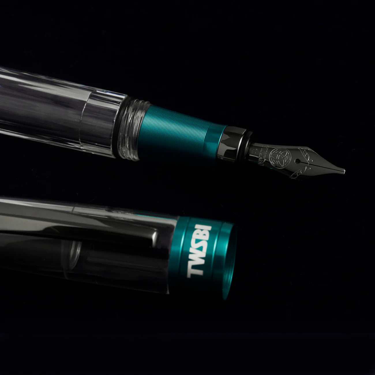 TWSBI - Diamond 580 AL R Fountain Pen Caribbean with Onyx - EF/F/M/B/1.1