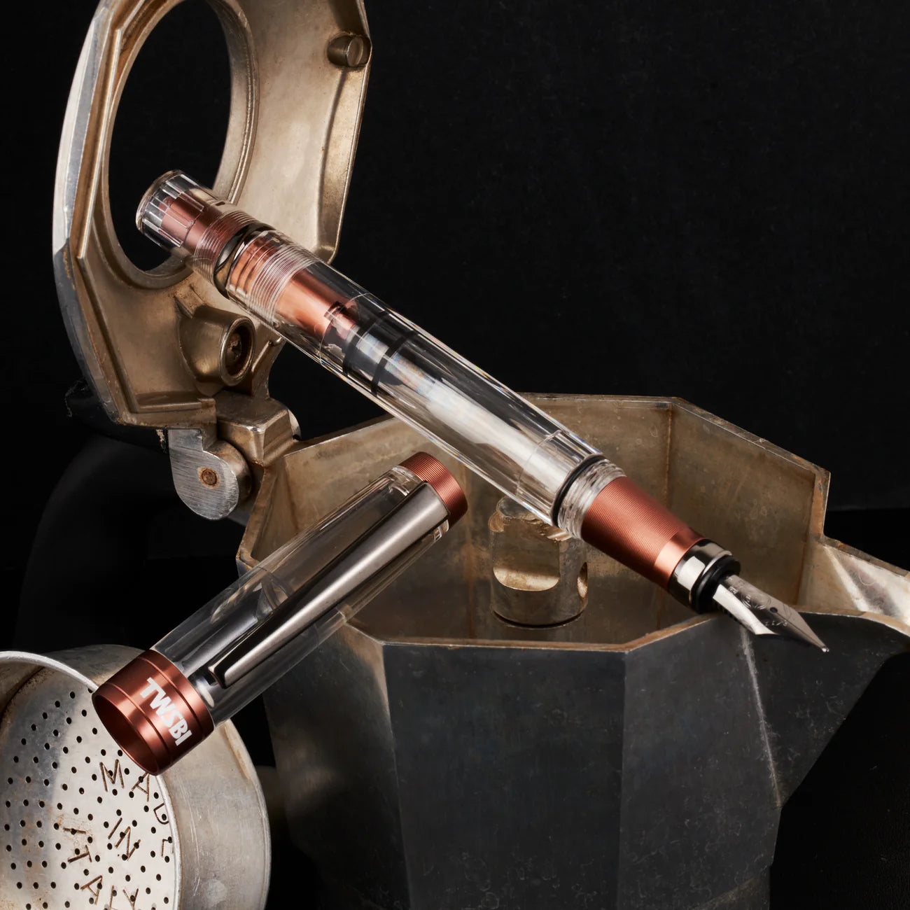 TWSBI - Diamond 580 AL R Fountain Pen Affogato with Onyx - EF/F/M/B/1.1