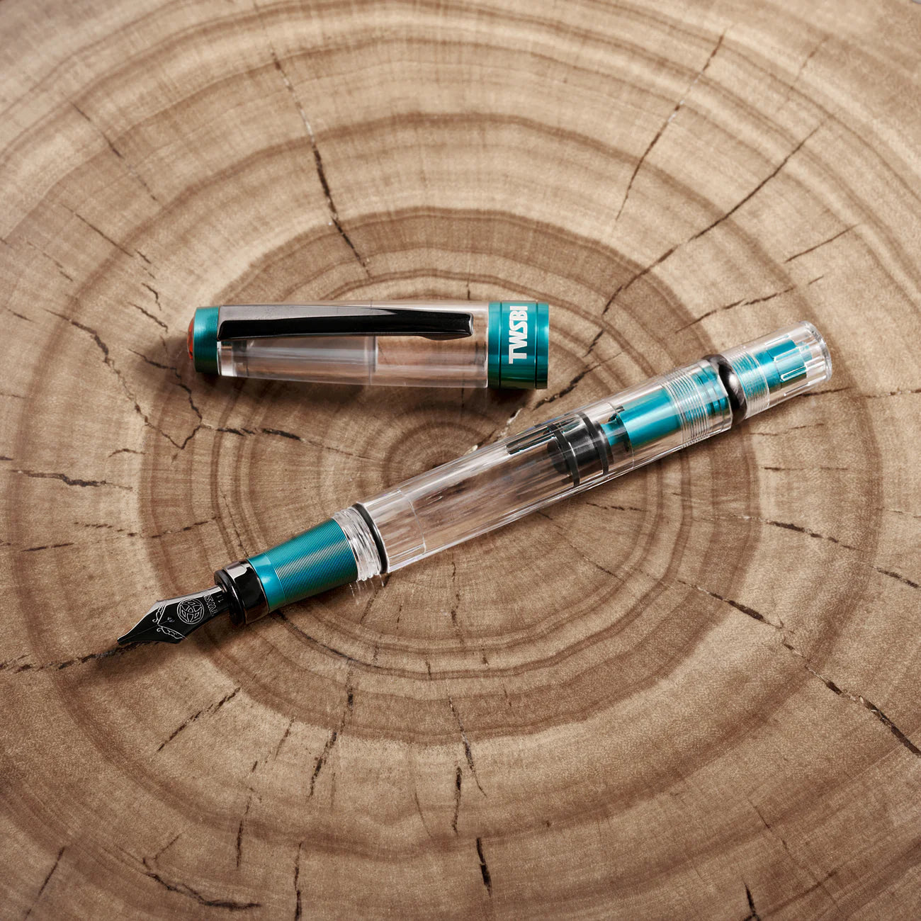 TWSBI - Diamond 580 AL R Fountain Pen Caribbean with Onyx - EF/F/M/B/1.1