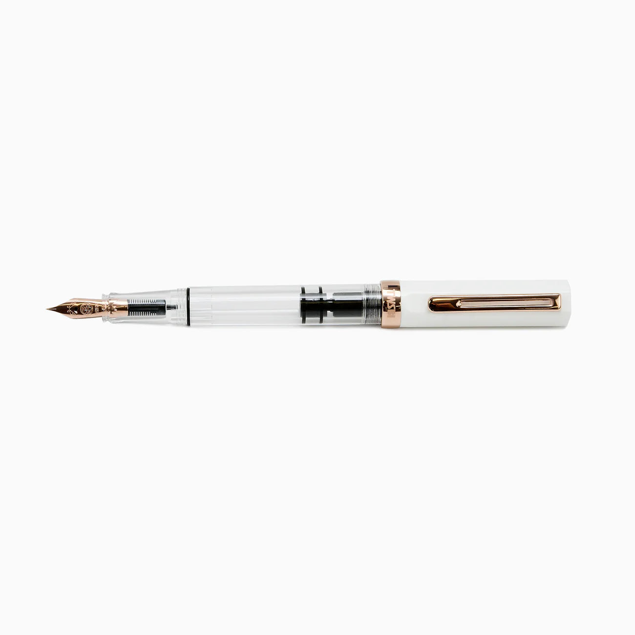 TWSBI - ECO White with Rose Gold Fountain Pen - M/F