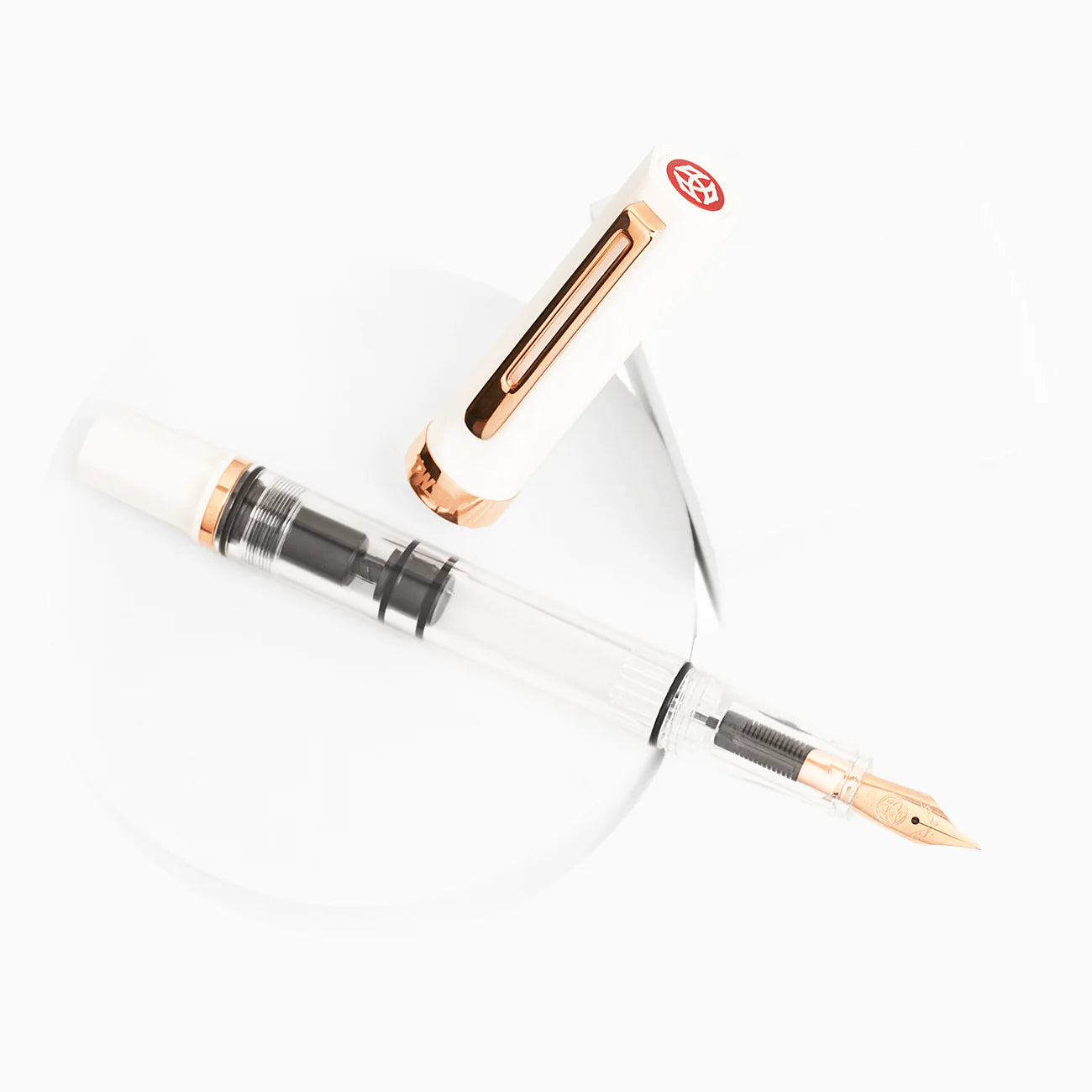 TWSBI - ECO White with Rose Gold Fountain Pen - M/F