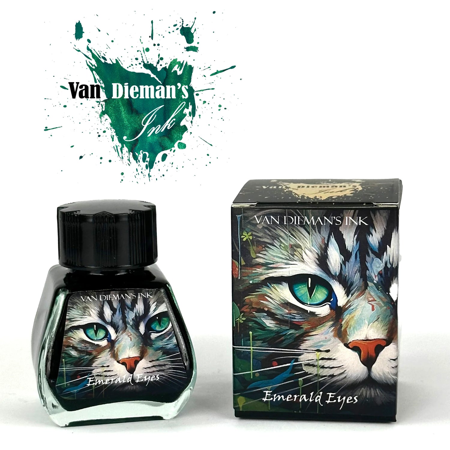 Van Diemans Ink - Feline - Emerald Eyes Shimmering - 30 ml