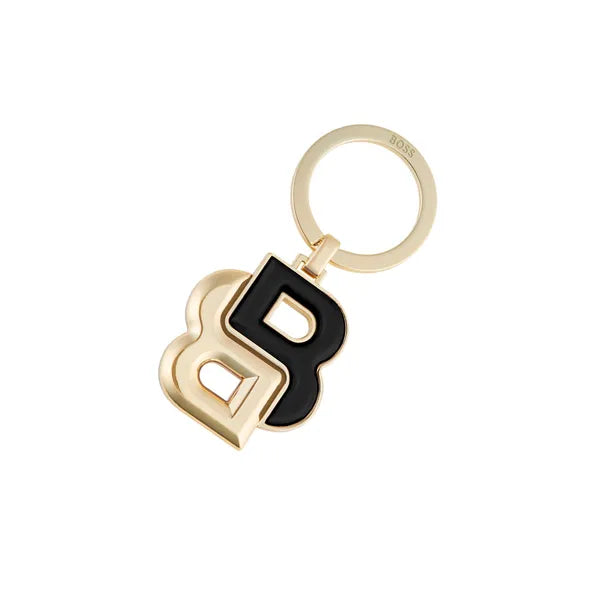 Hugo Boss - Schlüsselring Double B Black & Gold