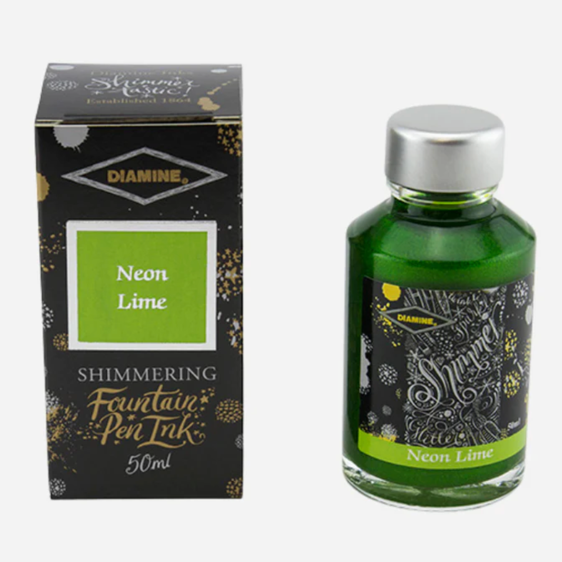 Diamine Neon Lime - 50 ml - Shimmering