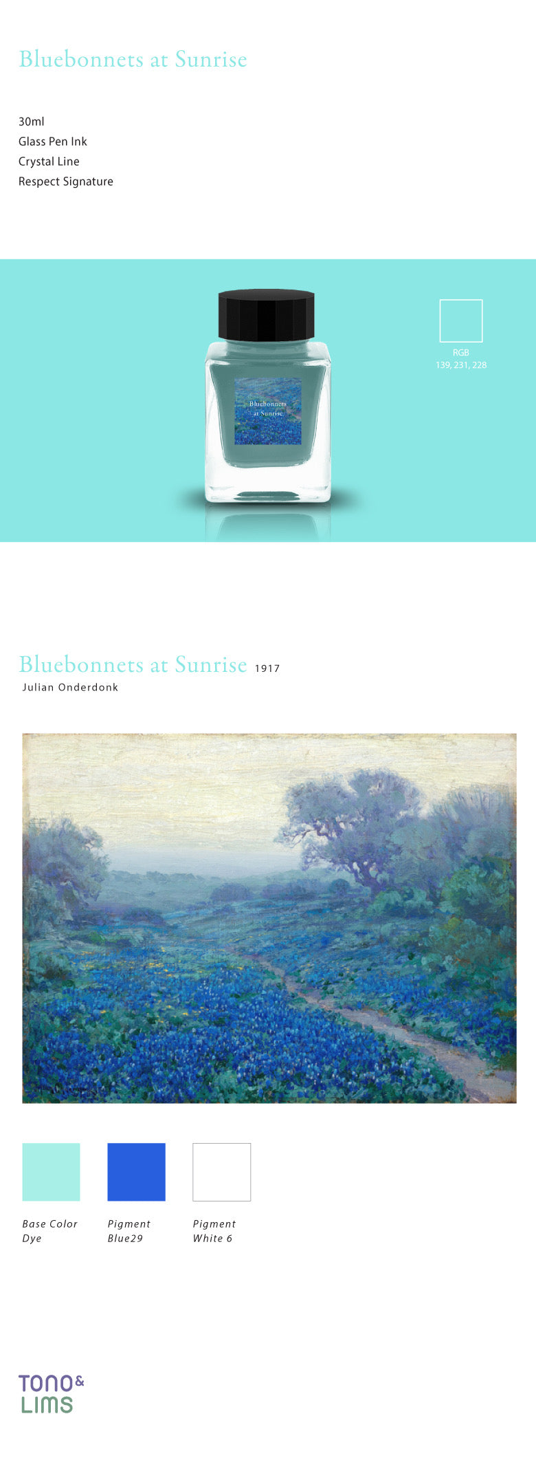 Tono & Lims - Respect Collection - Bluebonnets at Sunrise - 30 ml