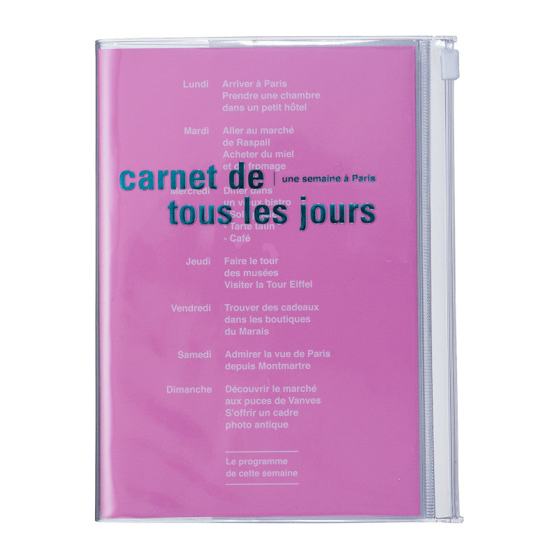 MARK´S - B6 Zipper Notebook DAYS - Vivid Pink