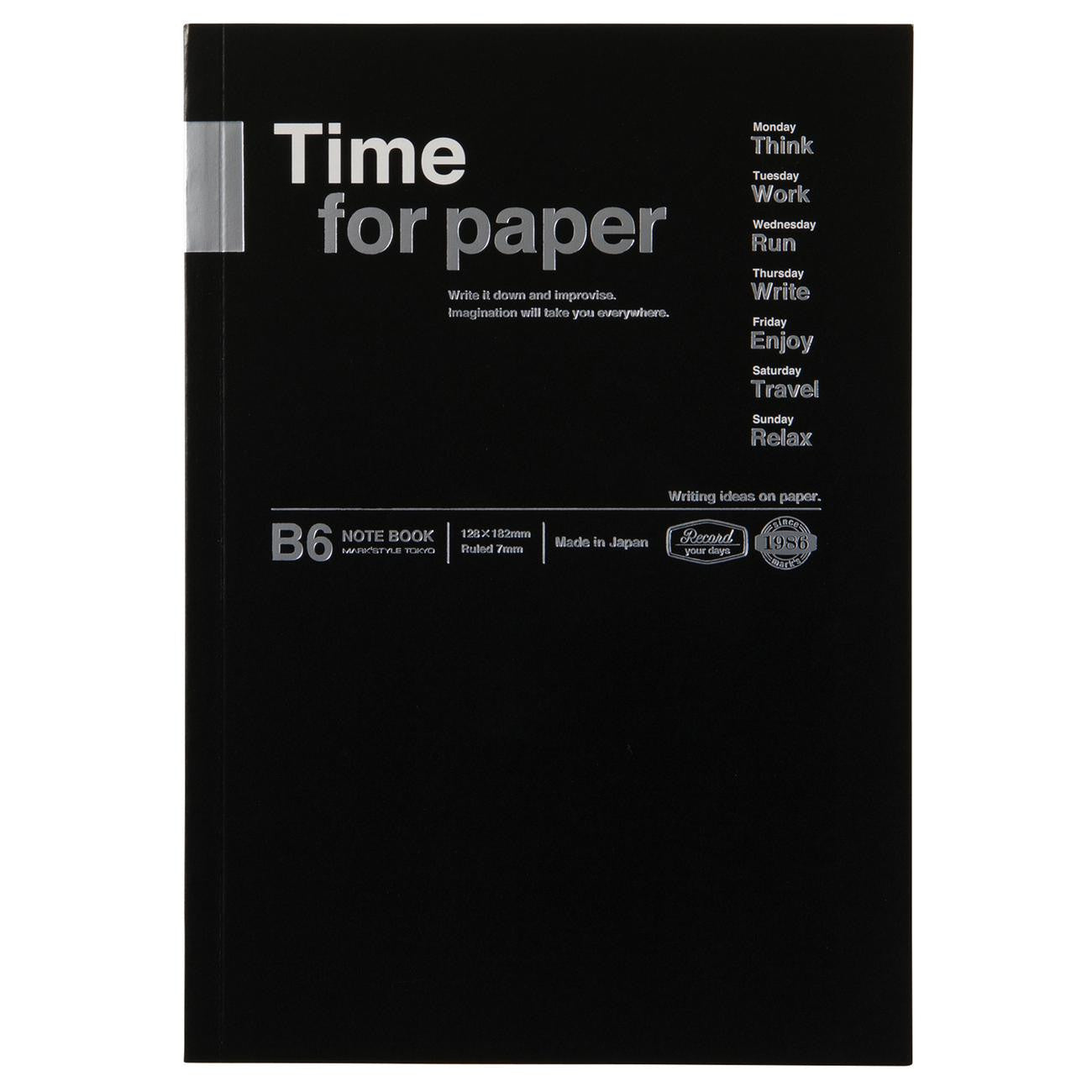 MARK´S Notebook - B6 - Time for Paper - Black