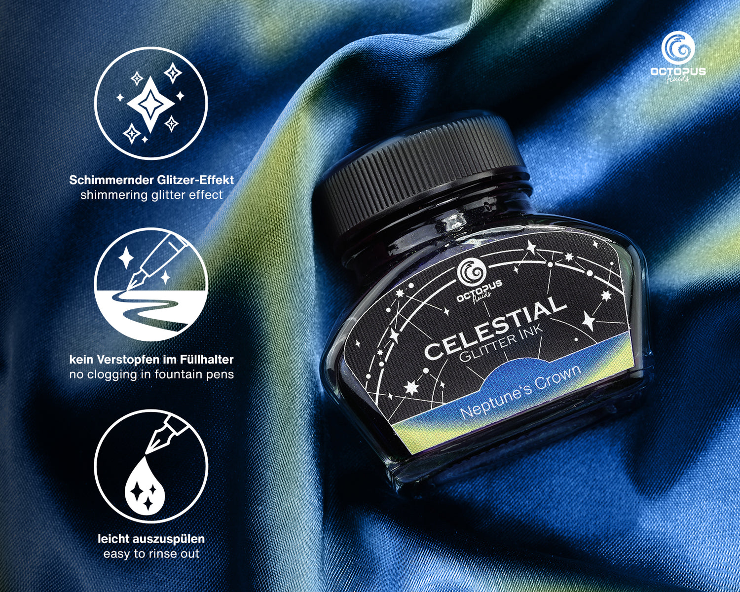 Octopus - Celestial - Neptune's Crown - Blue Gold - Shimmering - 30 ml